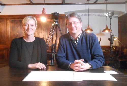 With Marta Dusseldorp at the Bear in Ins