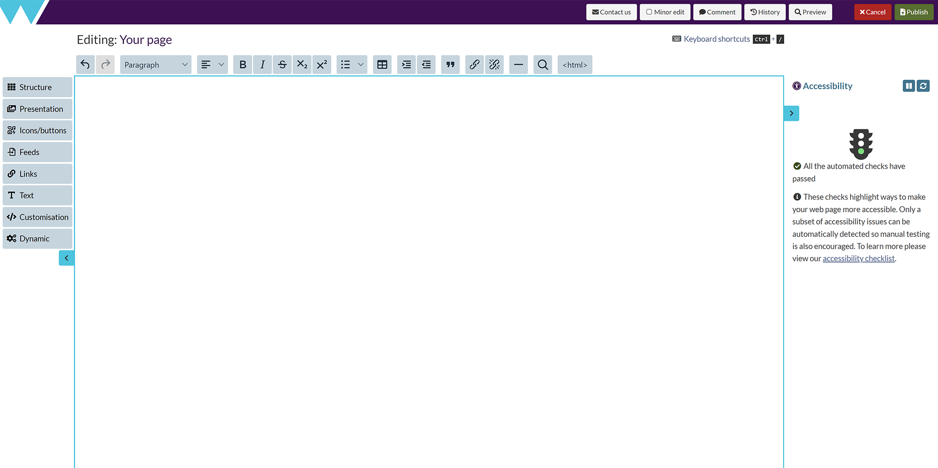 The Components Editor