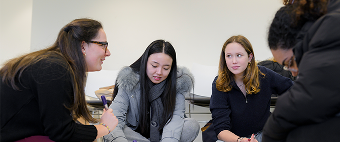 Students at an intercultural workshop