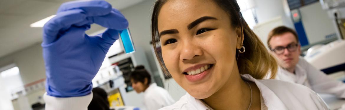 Biochemistry students in the lab at the University of Warwick
