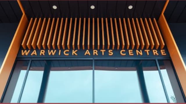 The entrance to Warwick Arts Centre, an events venue right here on campus.